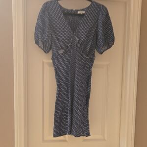 Madewell Blue Polka Dot Mini Dress
